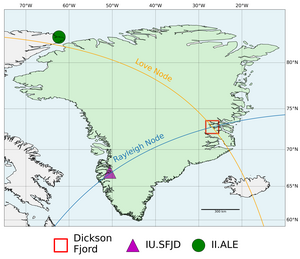 Situation map of the area in Greenland (credit University of Oxford, from [Monahan et al., 2024]) 