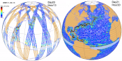 SWOT scientific orbit : animated ground tracks on a globe